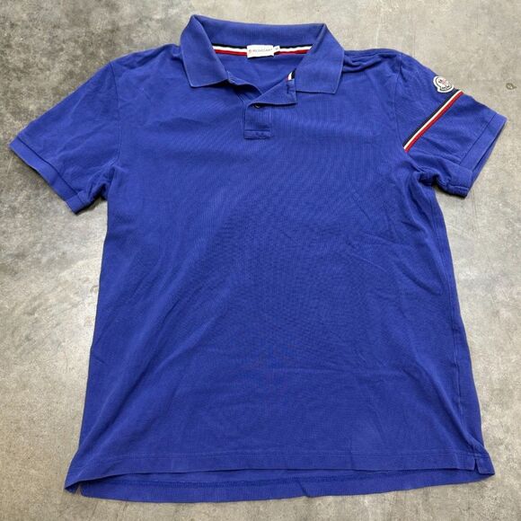 Moncler Blue Polo Shirt - Picture 1 of 8